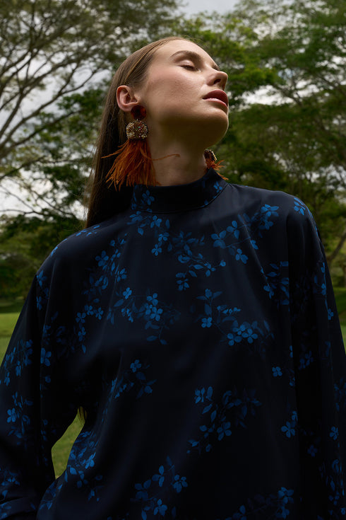 Amanza Navy Floral Top