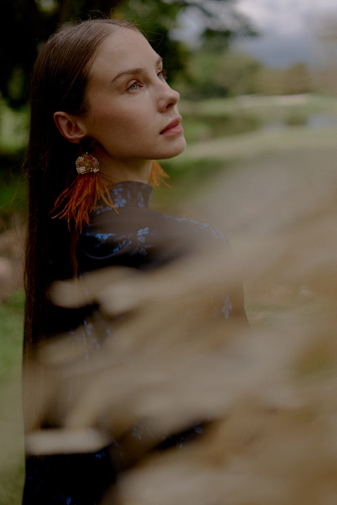 Amanza Navy Floral Top