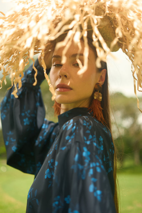 Amanza Navy Floral Top