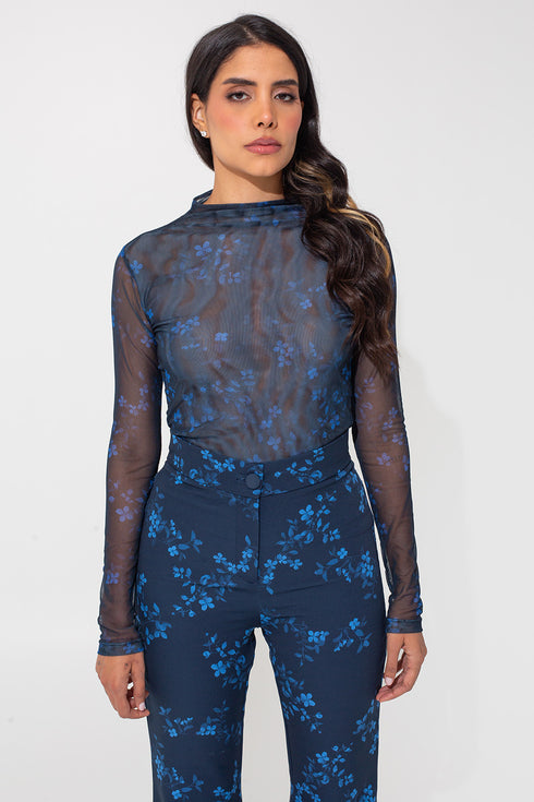 Maya Navy Floral Top
