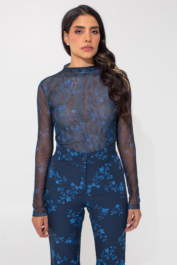 Maya Navy Floral Top